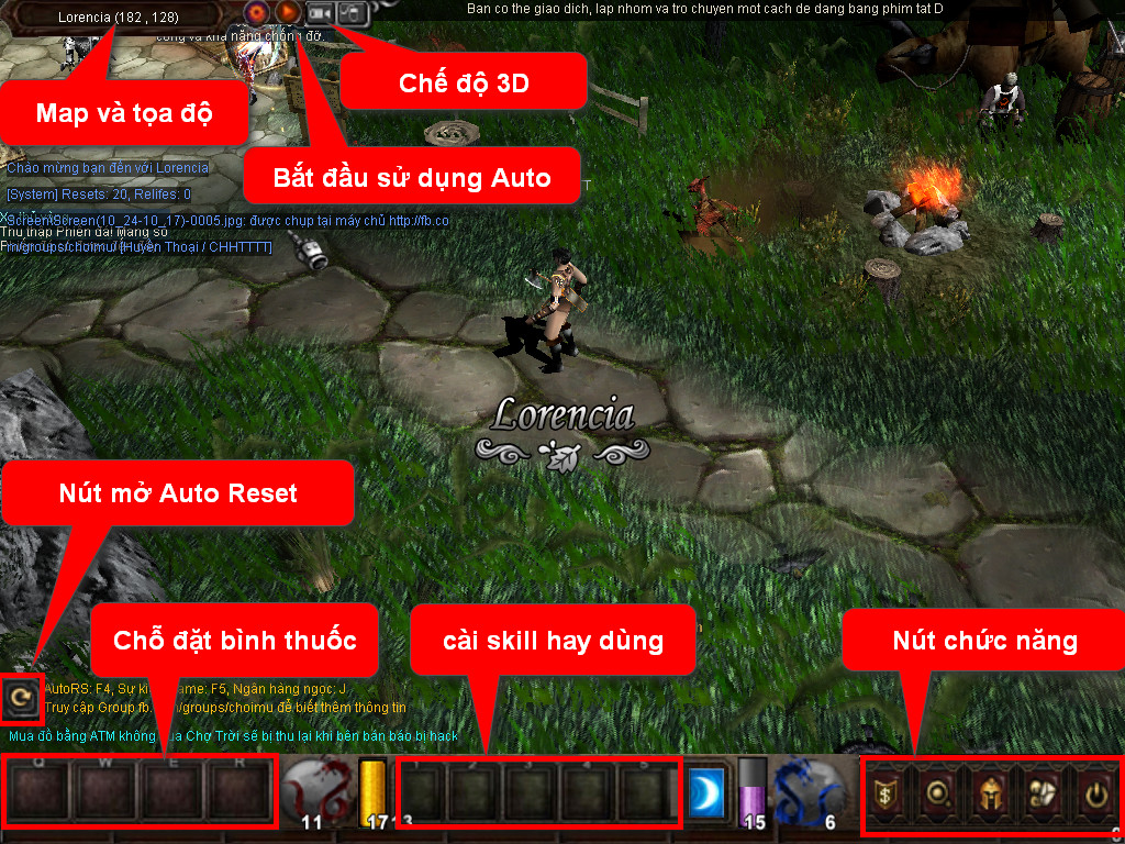 Chức năng chính của Game MU Hoàn Long Chức năng chính của Game MU Hoàn Long