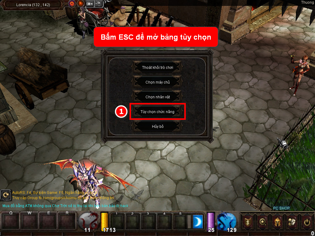 Chức năng chính của Game MU Hoàn Long Chức năng chính của Game MU Hoàn Long